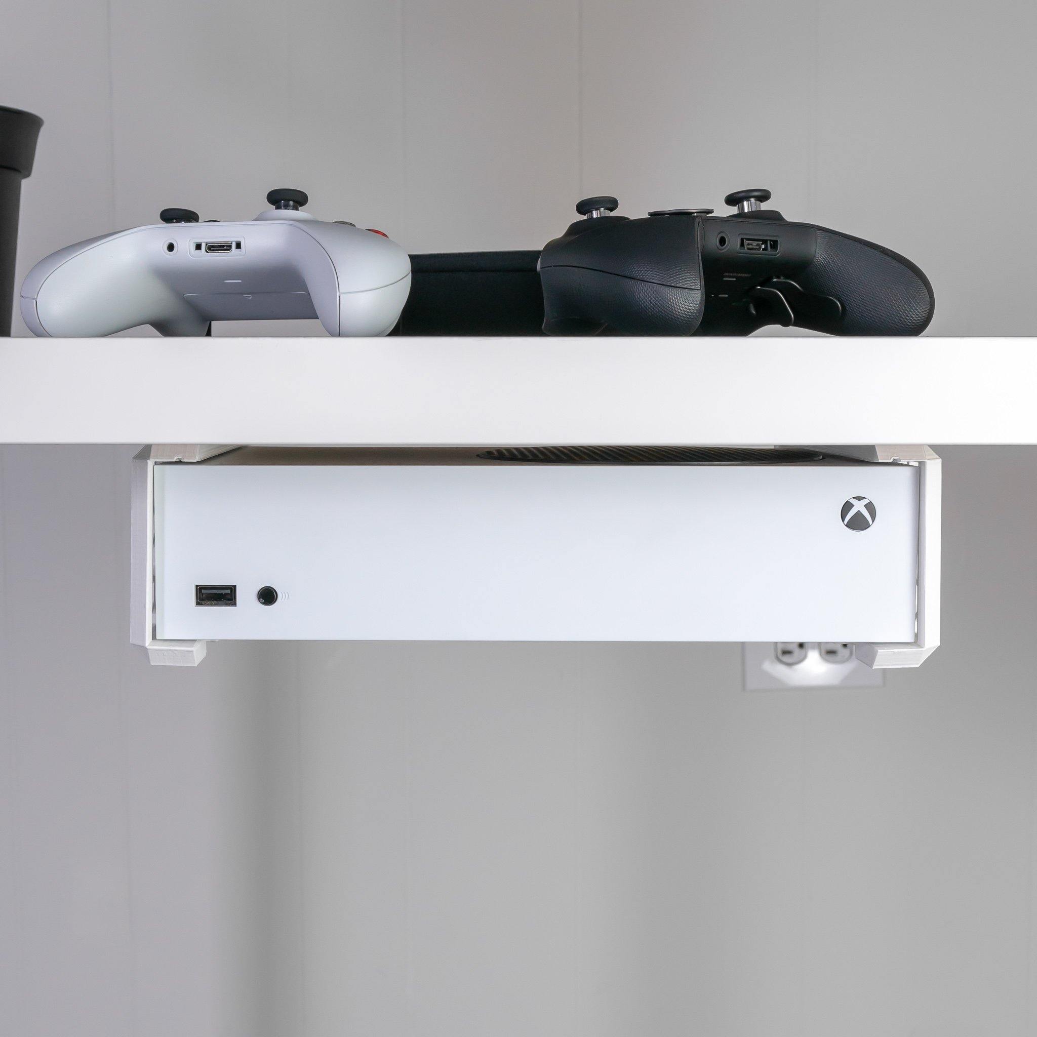 Xbox Series S Wall Mount Bracket - White - Secure Under Desk Mounting -  Q-View